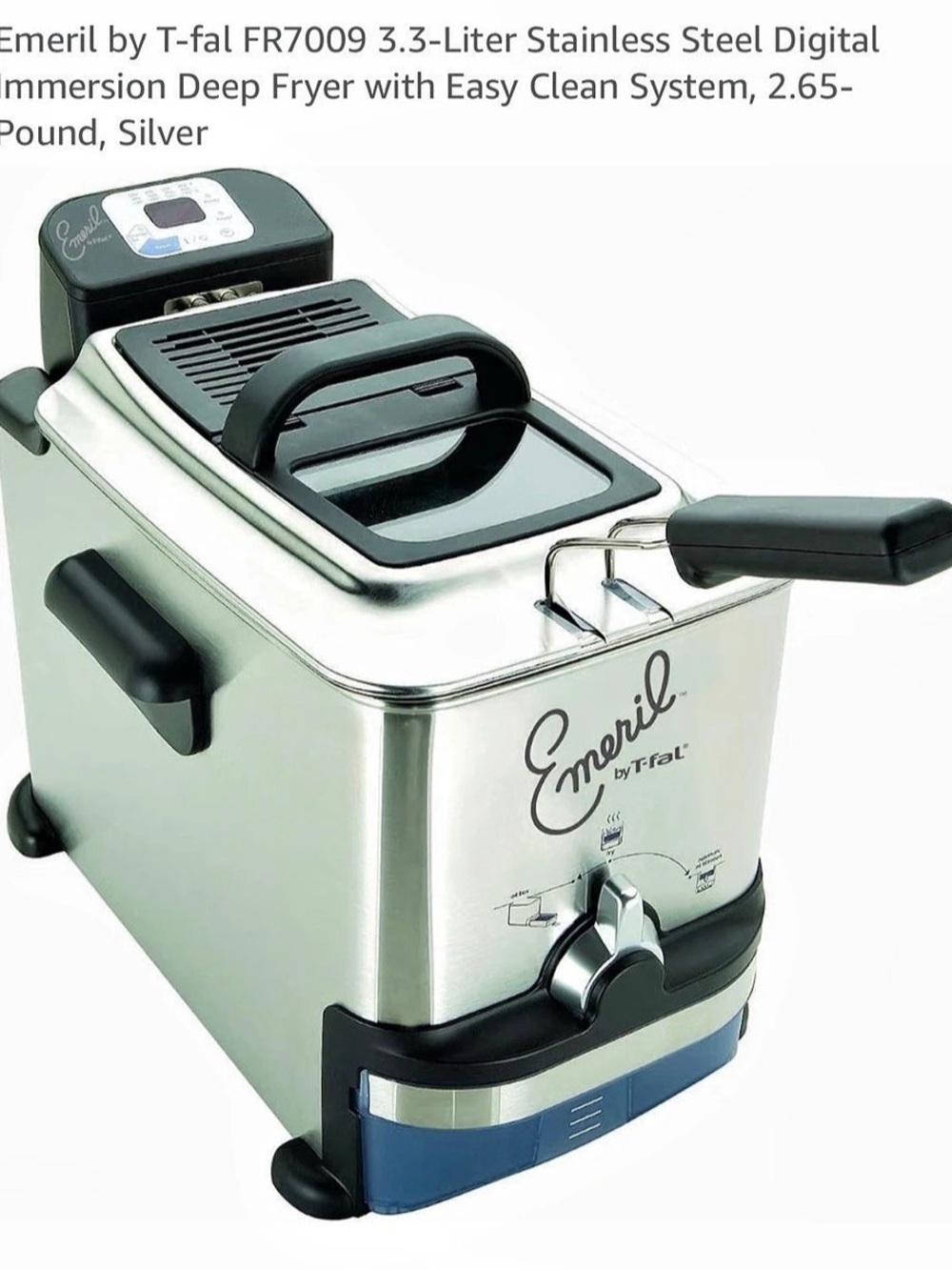 Emeril by T-fal FR7009 1700W Stainless Steel Deep Fryer